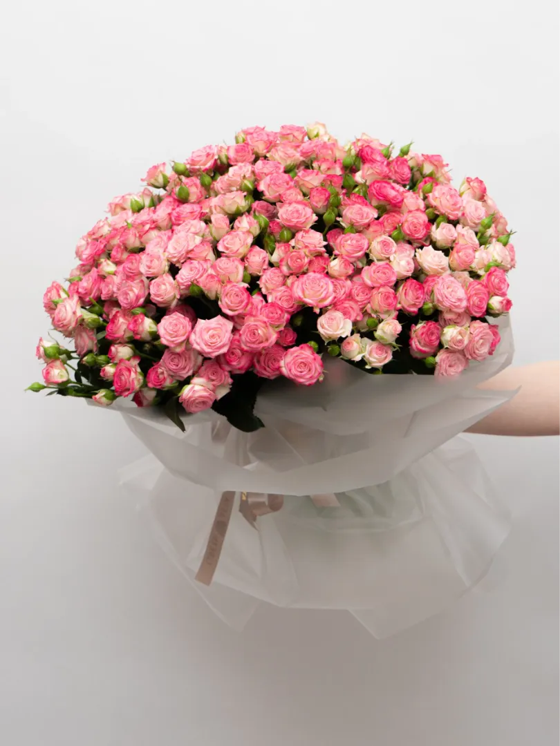 Букет из 51 &laquo;Двухцветной&raquo; Кустовой Розы от интернет-магазина цветов в 