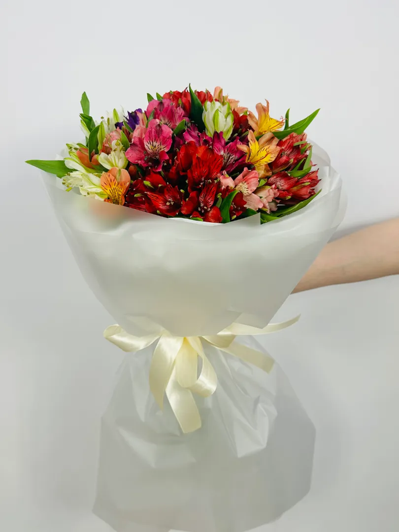 Букет: &laquo;Цветная Альстромерия 15&raquo;