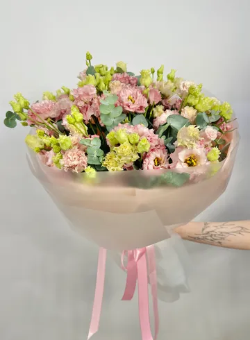 Букет: &laquo;Розовая Эустома 15&raquo; от интернет-магазина цветов в 