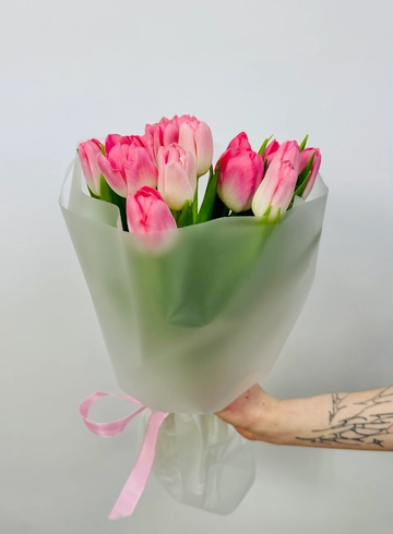 Букет: &laquo;Нежно-розовые Тюльпаны&raquo; от интернет-магазина цветов в 
