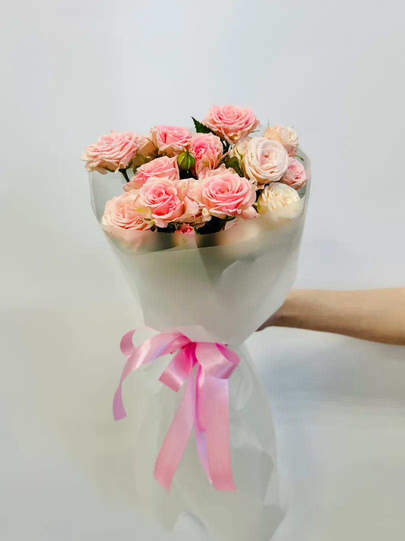 Букет: &laquo;Розовая Кустовая Роза&raquo;