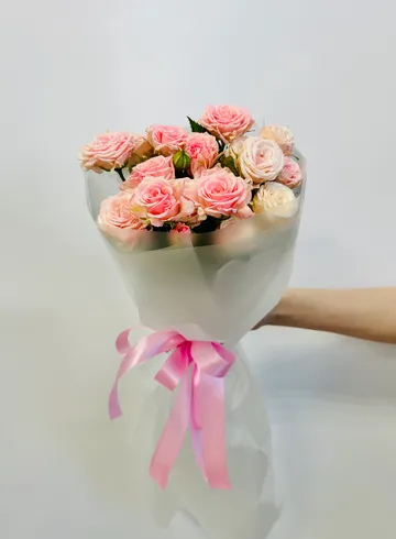 Букет: &laquo;Розовая Кустовая Роза&raquo;