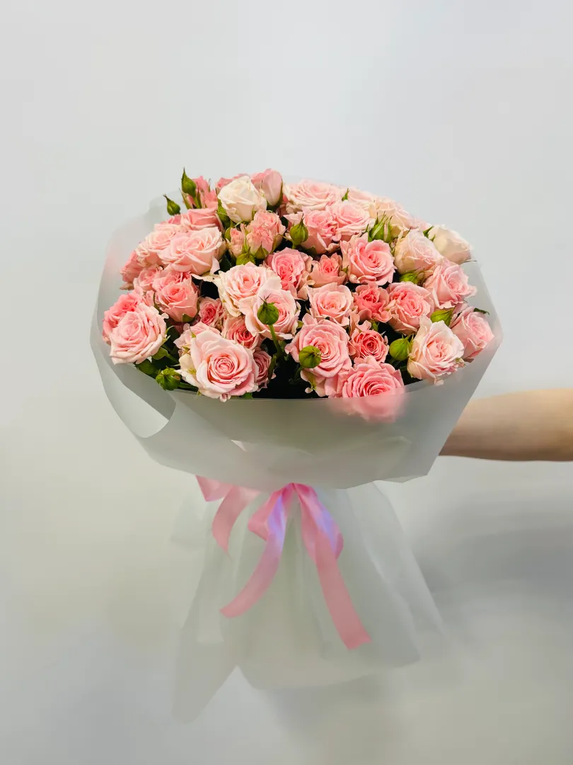 Букет: &laquo;Розовая Кустовая Роза&raquo;