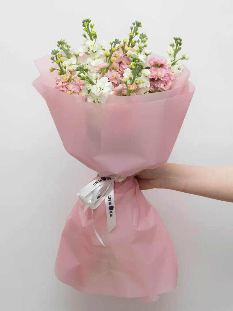 Букет: &laquo;Микс Маттиол Розовая-Белая&raquo; от интернет-магазина цветов в 