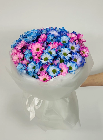 Букет: &laquo;Радужное Ромашковое Поле&raquo; от интернет-магазина цветов в 